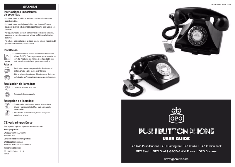 Imagen de la primera página del manual del dispositivo 1922