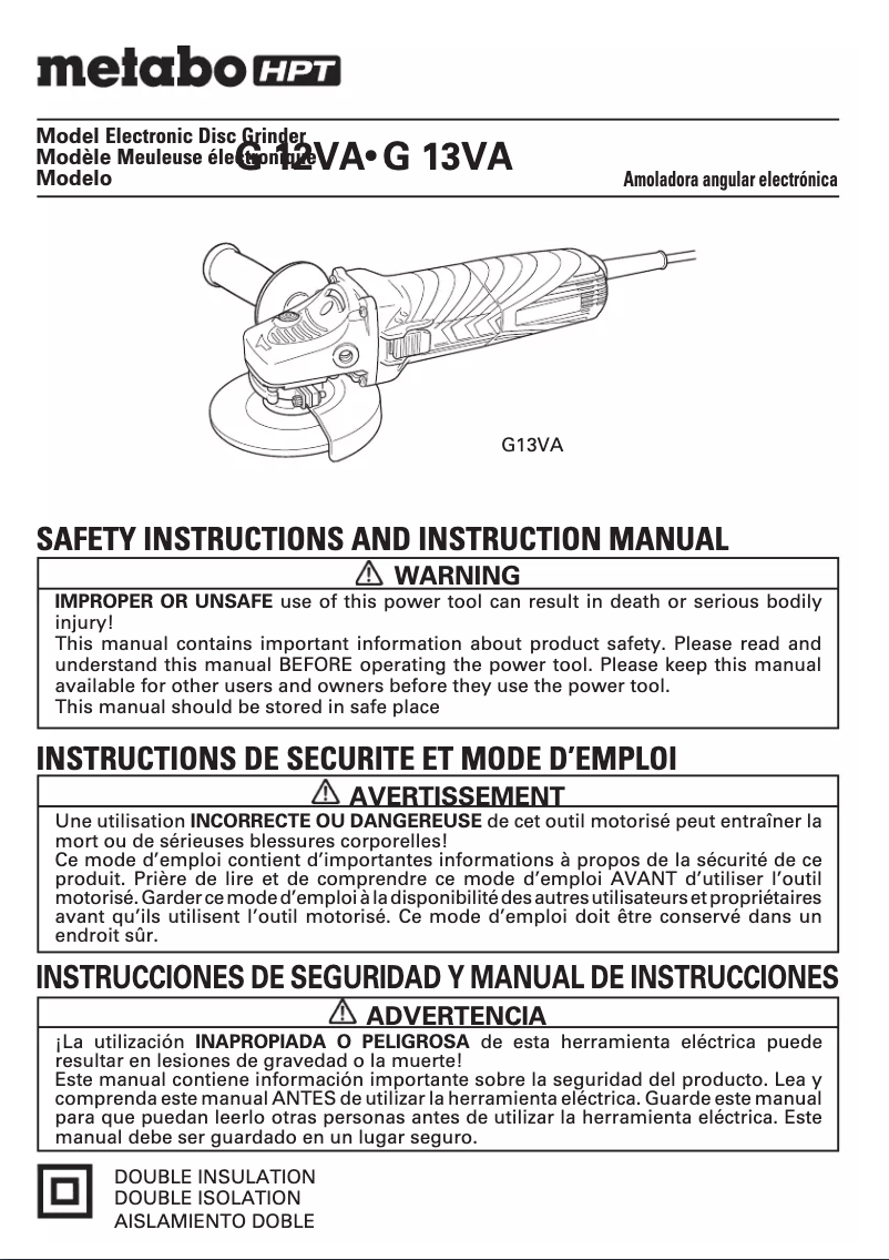 Imagen de la primera página del manual del dispositivo G 12VA