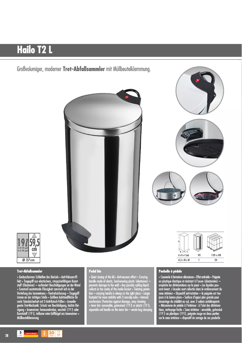 Imagen de la primera página del manual del dispositivo T2 L