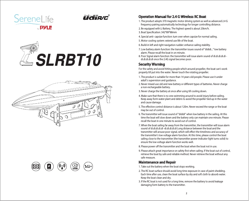 Imagen de la primera página del manual del dispositivo SLRBT10