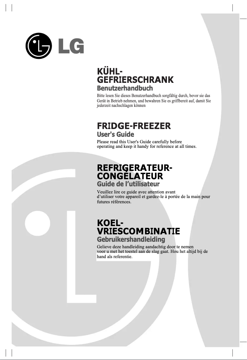 Imagen de la primera página del manual del dispositivo GR-B459BSQW