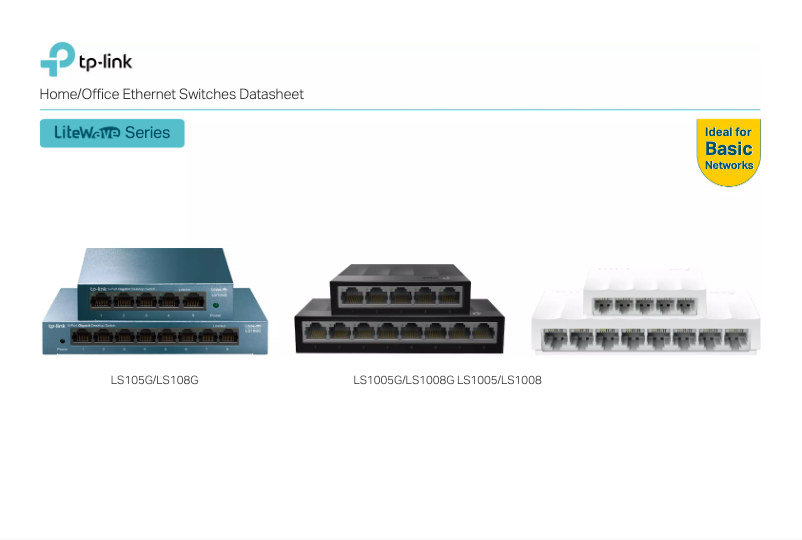 Página nº 1 - Ficha técnica TP-Link LiteWave LS1005