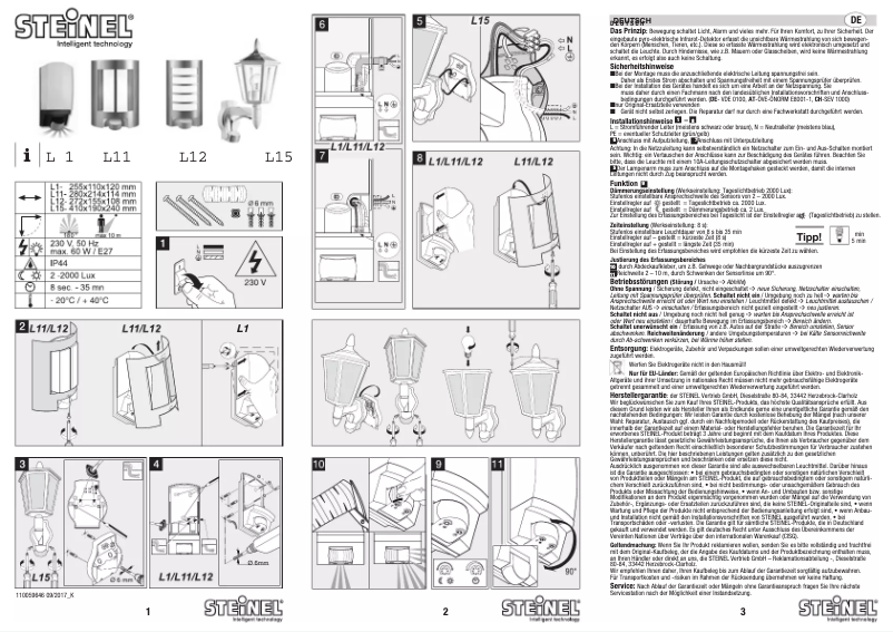 Página nº 1 - Manual de usuario Steinel L1