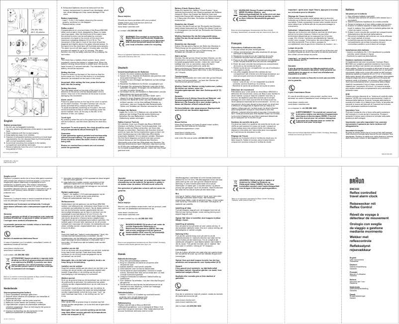 Página 1 del manual Manual de usuario Braun BNC005