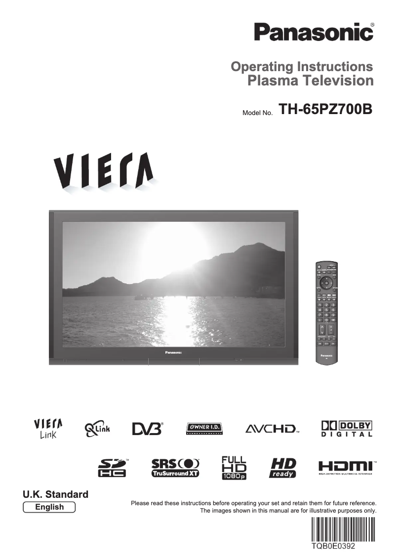 Página 1 del manual Manual de usuario Panasonic Viera TH-65PZ700B