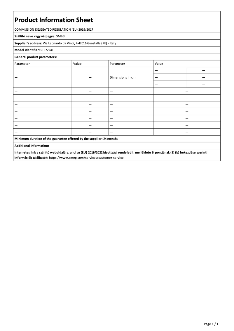 Imagen de la primera página del manual del dispositivo STL7224L