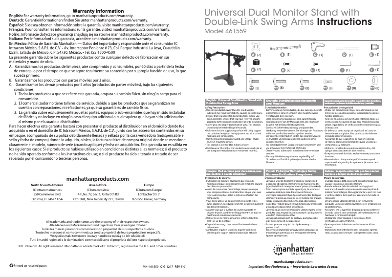 Página nº 1 - Manual de usuario Manhattan 461559