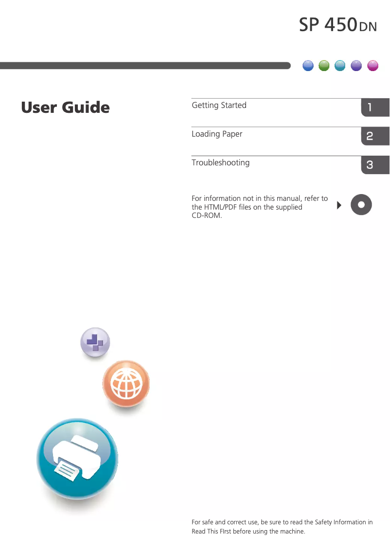 Página 1 del manual Manual de usuario Ricoh SP 450DN