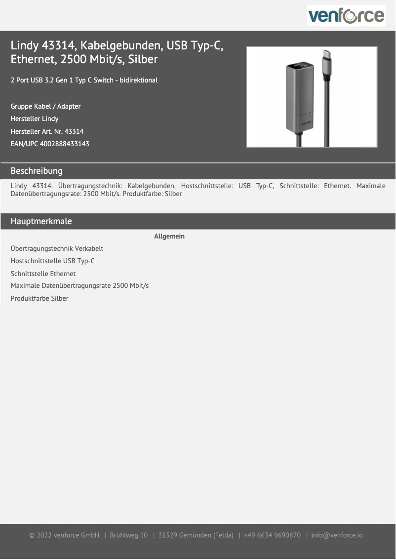 Imagen de la primera página del manual del dispositivo 43314