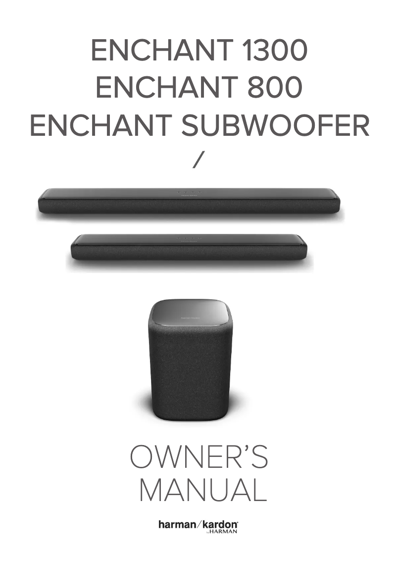 Imagen de la primera página del manual del dispositivo Enchant Subwoofer