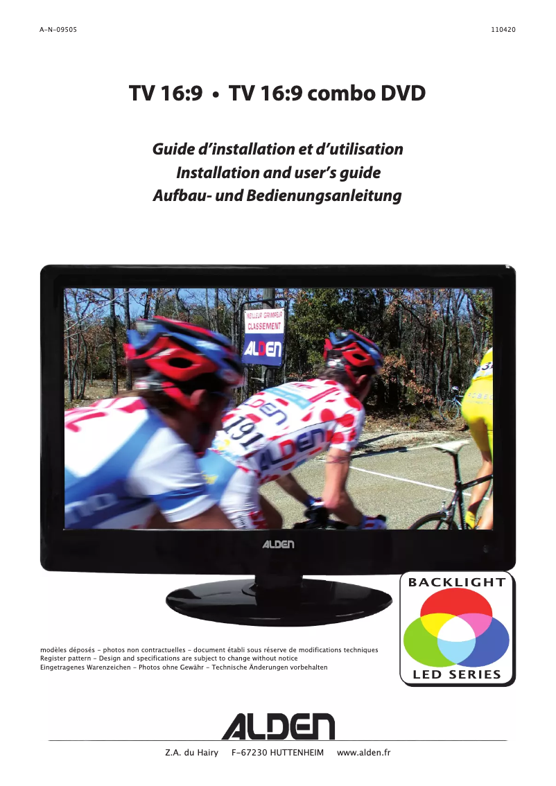 Imagen de la primera página del manual del dispositivo 18.5inch