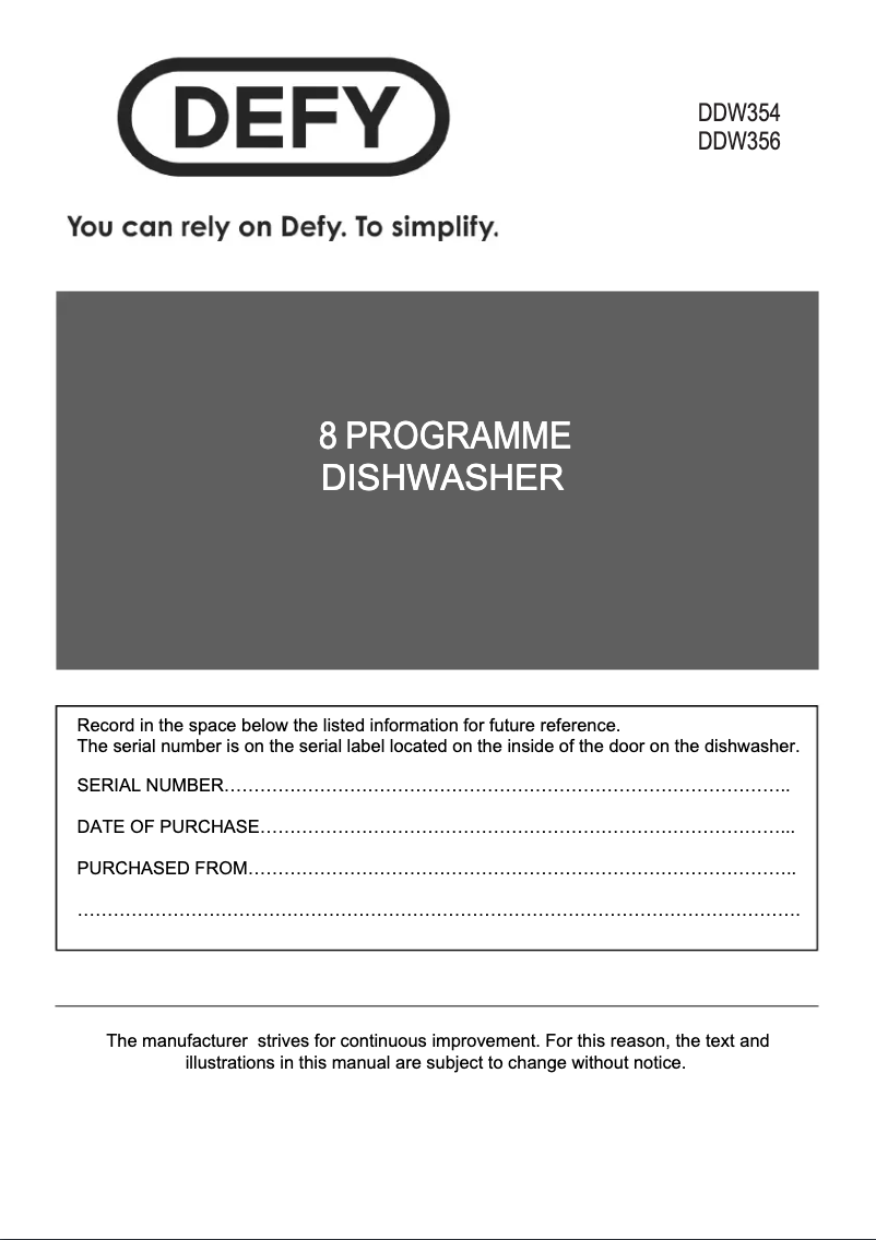 Imagen de la primera página del manual del dispositivo DDW230