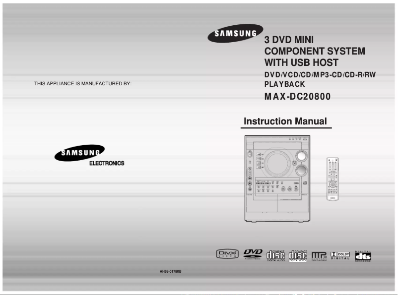 Página 1 del manual Manual de usuario Samsung MAX-DC20800