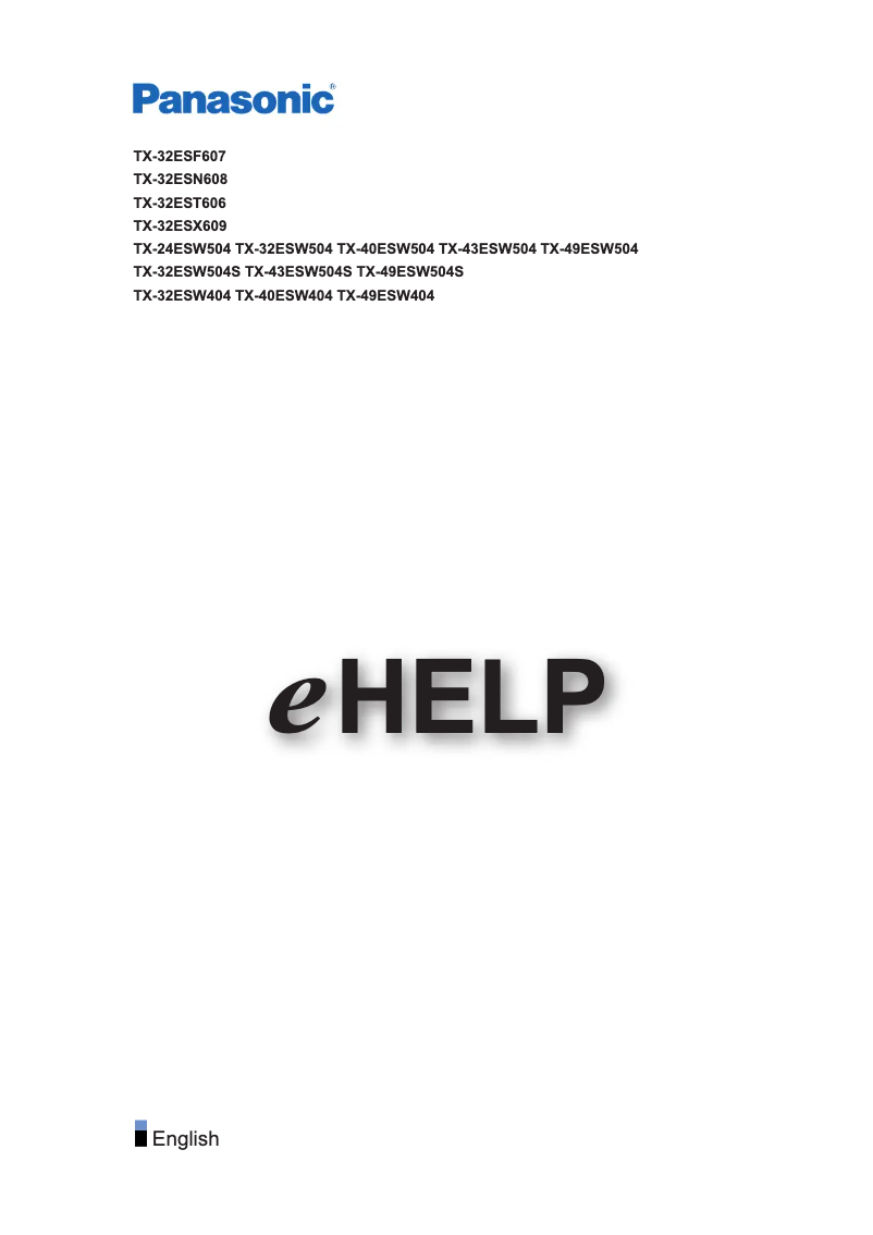 Imagen de la primera página del manual del dispositivo TX-40ESW404