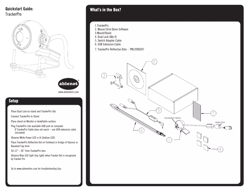 Imagen de la primera página del manual del dispositivo TrackerPro