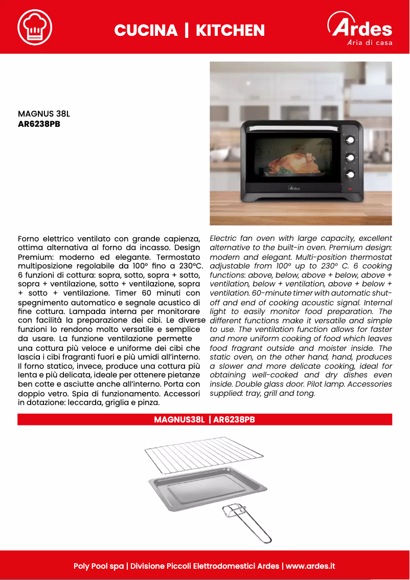 Página nº 1 - Ficha técnica Ardes AR6238PB