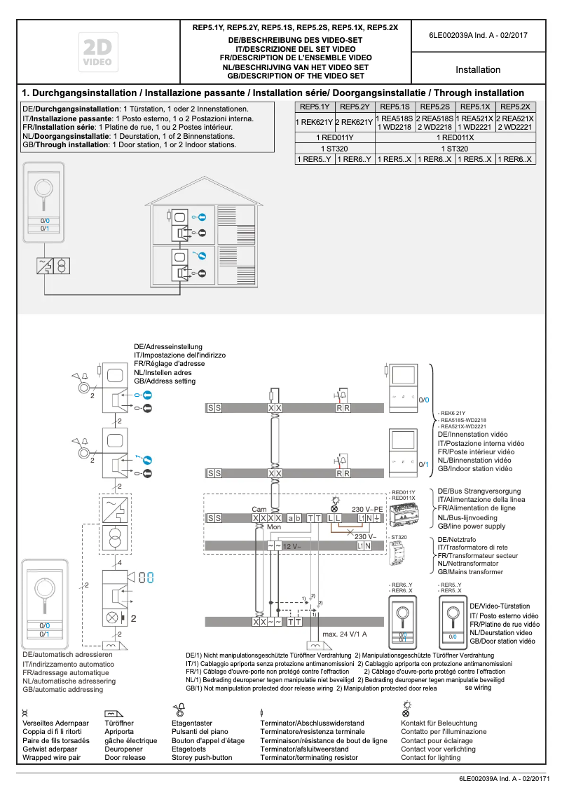 Página 1 del manual Instrucciones / montaje Hager REP501S