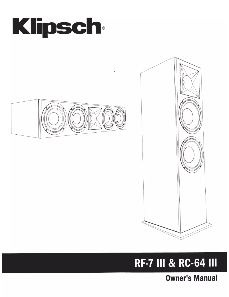 Página 1 del manual Manual de instrucciones Klipsch Reference RF-7 III