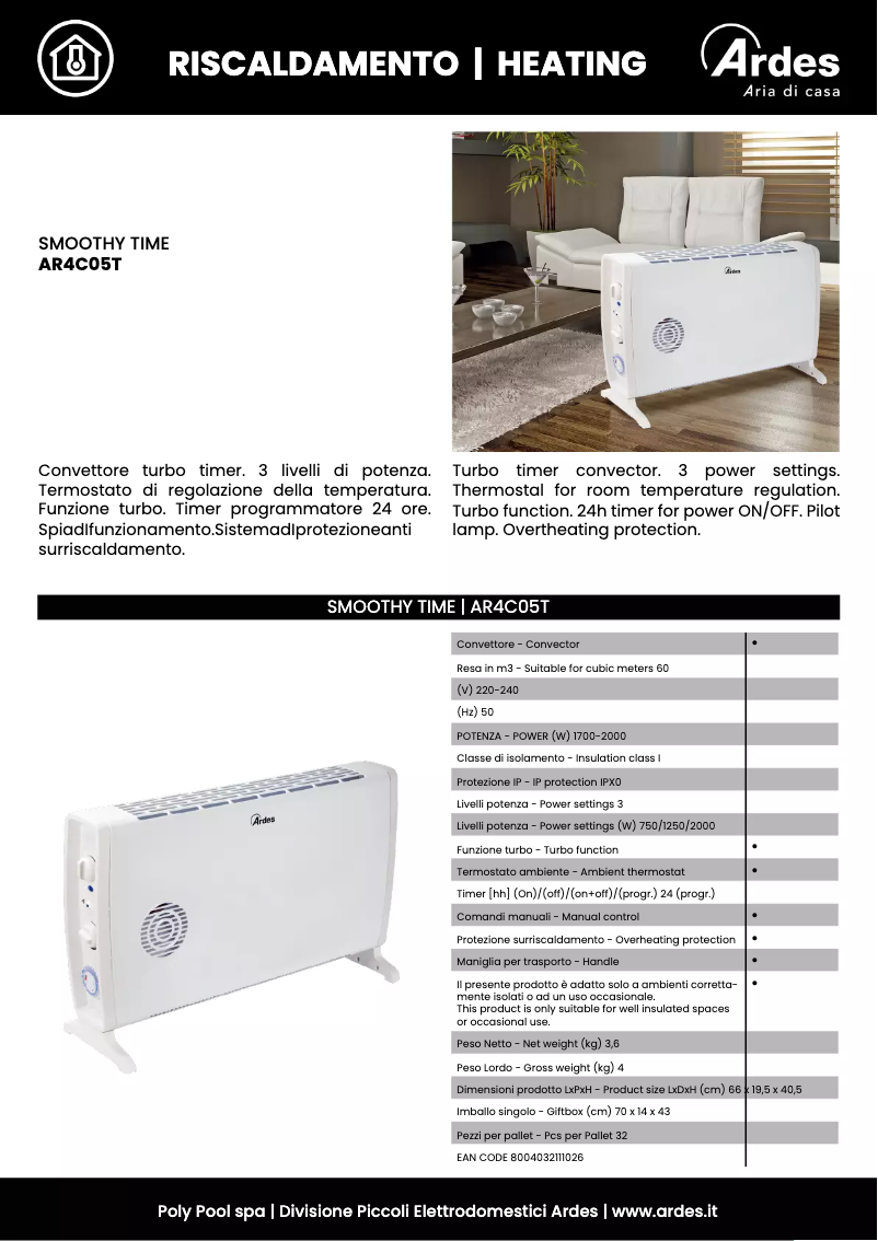 Página nº 1 - Ficha técnica Ardes AR4C05T