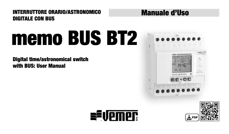 Página 1 del manual Manual de usuario Vemer memo BUS BT2