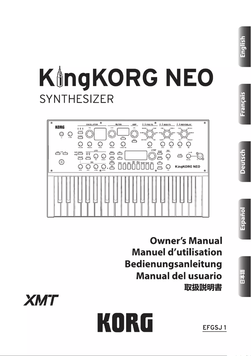 Página 1 del manual Manual de usuario Korg KingKorg NEO