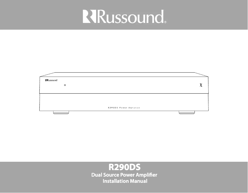 Imagen de la primera página del manual del dispositivo R290DS