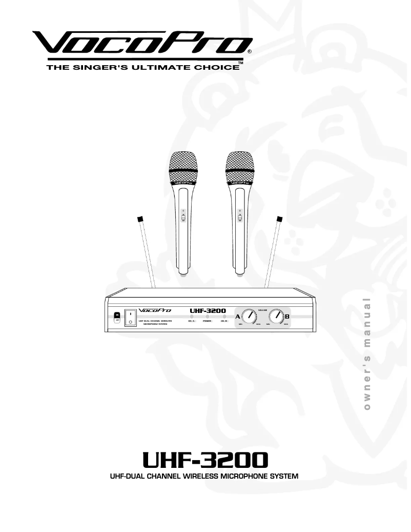 Página nº 1 - Manual de usuario Vocopro UHF-3200-10