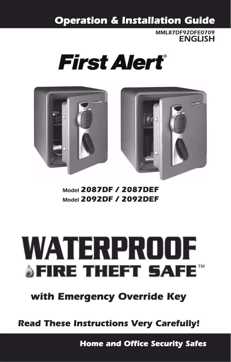 Imagen de la primera página del manual del dispositivo 2087DF