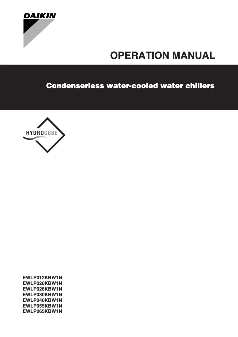 Imagen de la primera página del manual del dispositivo EWLP055KBW1N