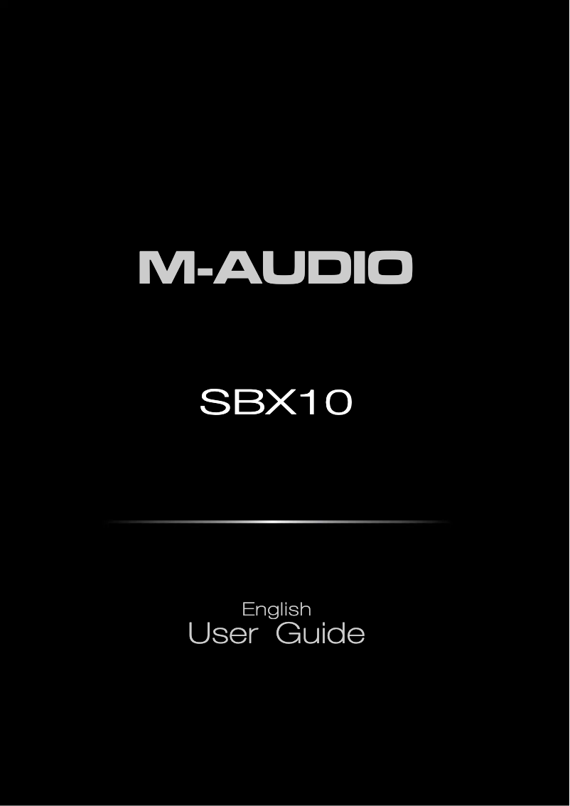Imagen de la primera página del manual del dispositivo SBX10