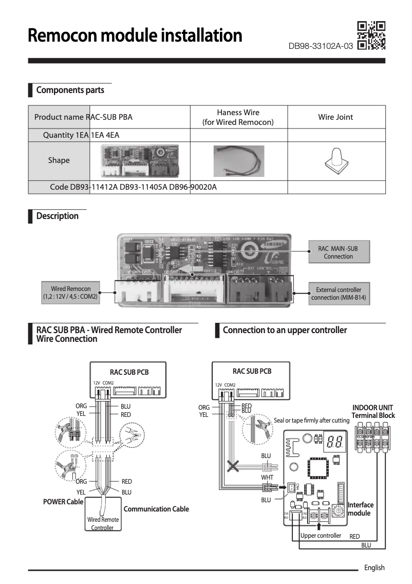Imagen de la primera página del manual del dispositivo MIM-A00