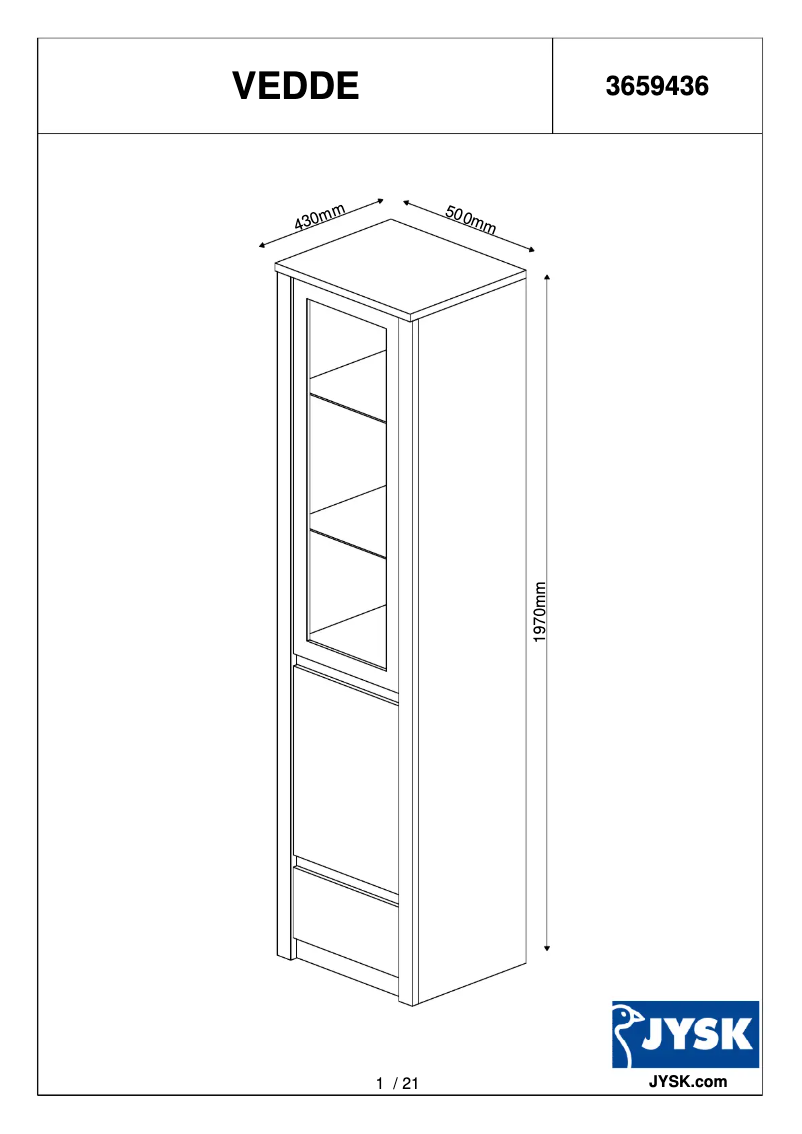 Imagen de la primera página del manual del dispositivo Vedde (160x200)