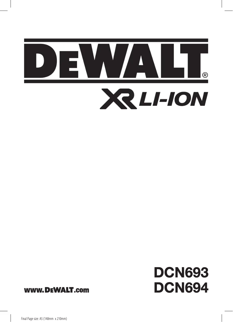 Página 1 del manual Manual de usuario DeWalt DCN694