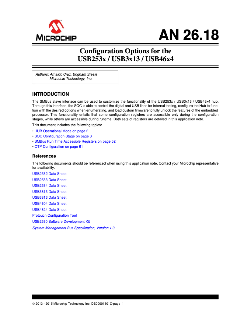 Imagen de la primera página del manual del dispositivo USB2534
