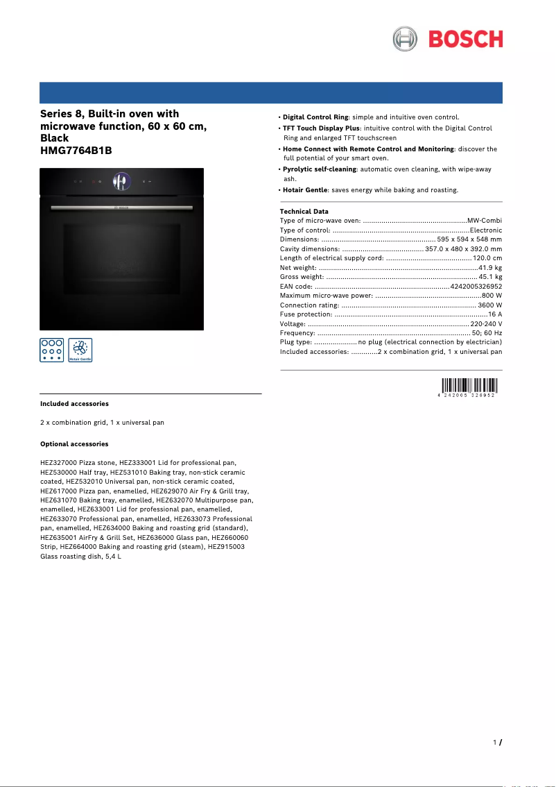 Imagen de la primera página del manual del dispositivo HMG7764B1