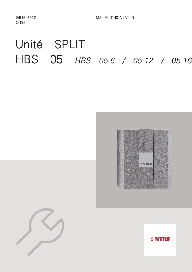 Página 1 del manual Manual de usuario Nibe HBS 05-16