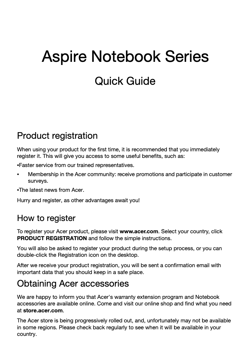 Página nº 1 - Manual de usuario Acer Aspire M3