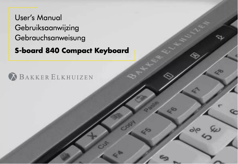 Página nº 1 - Manual de usuario Bakker Elkhuizen S-board 840