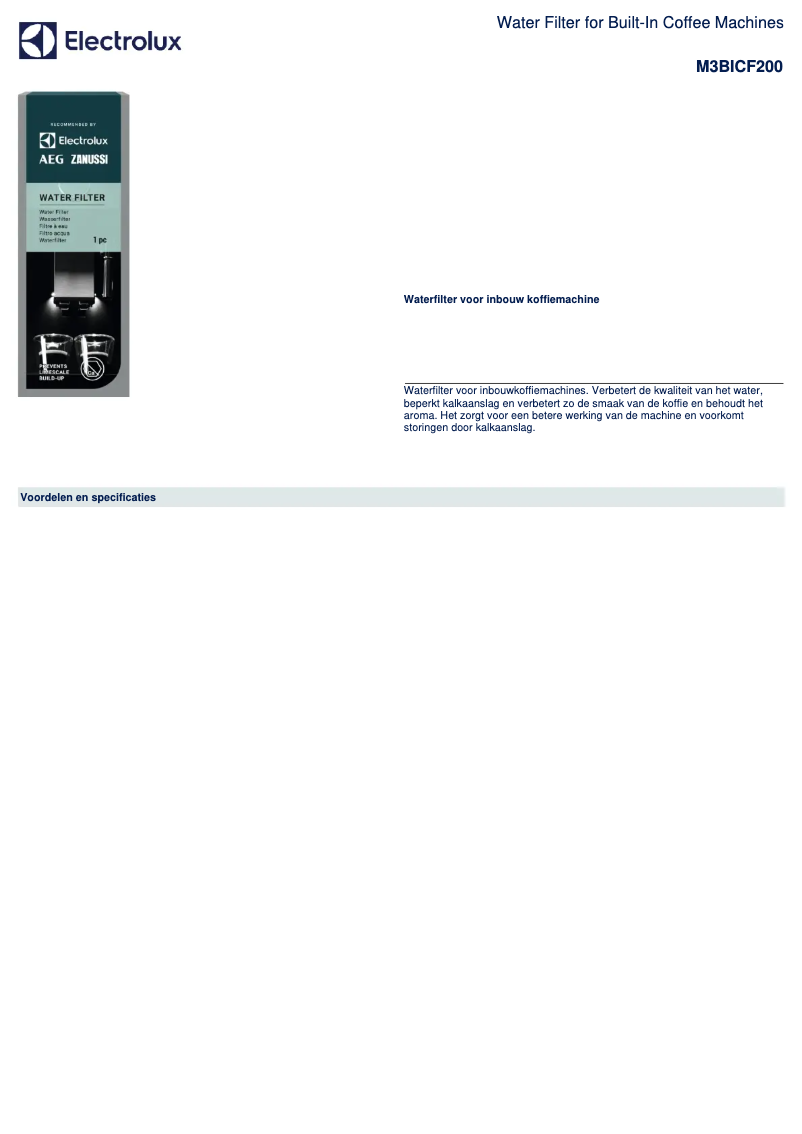 Imagen de la primera página del manual del dispositivo M3BICF200