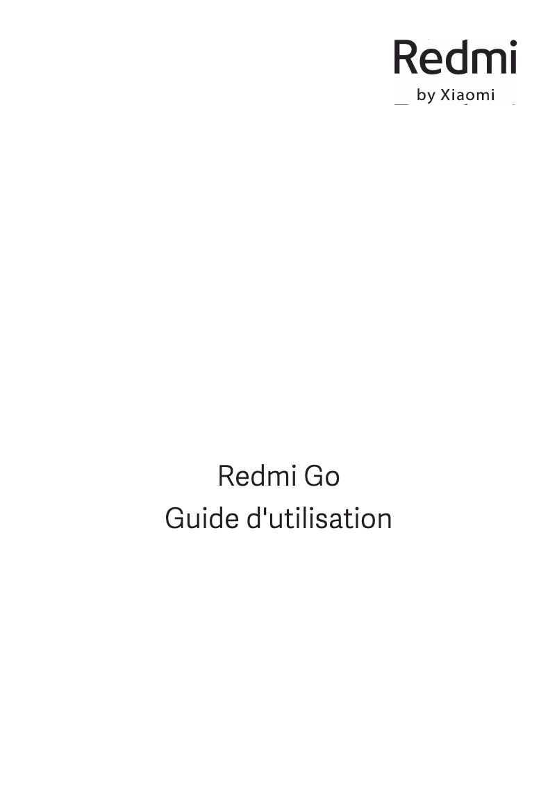 Imagen de la primera página del manual del dispositivo Redmi Go