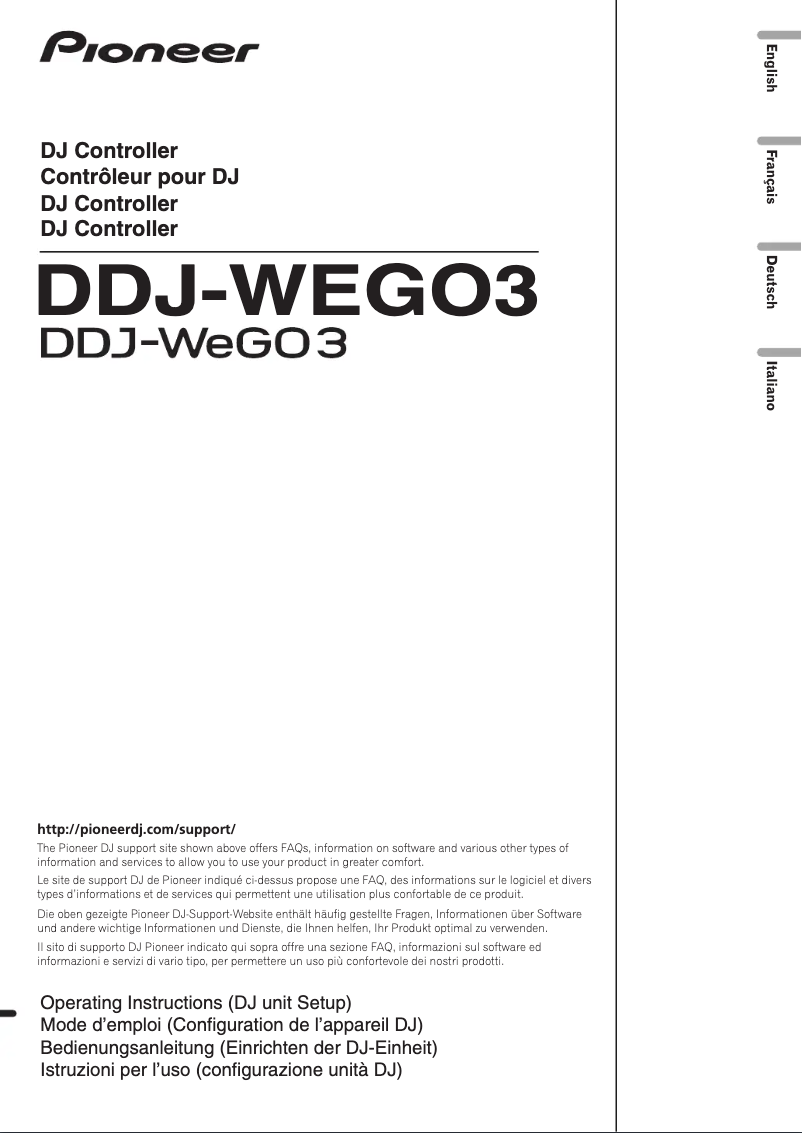 Página 1 del manual Manual de usuario Pioneer DDJ-WEGO3-W