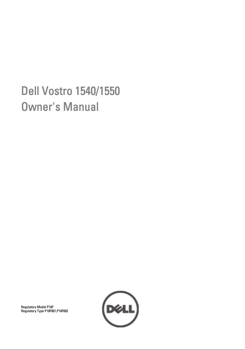 Página 1 del manual Manual de usuario Dell Vostro 1550