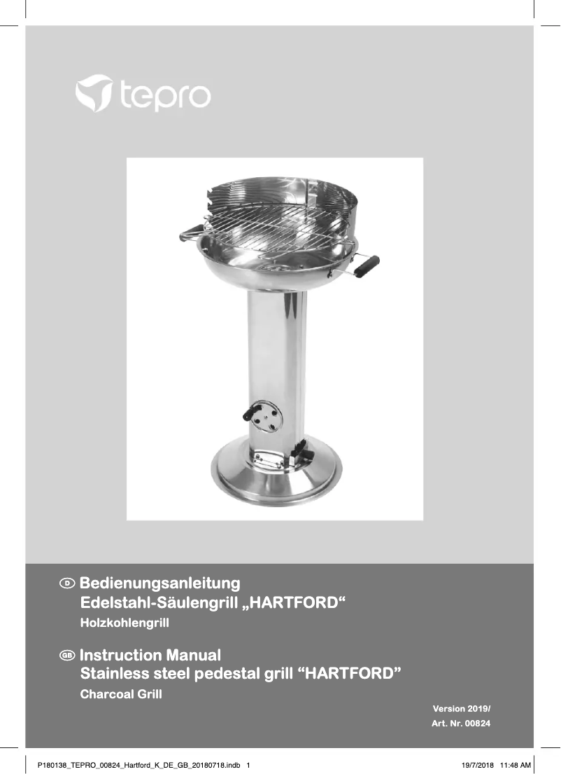 Imagen de la primera página del manual del dispositivo Hartford 00824