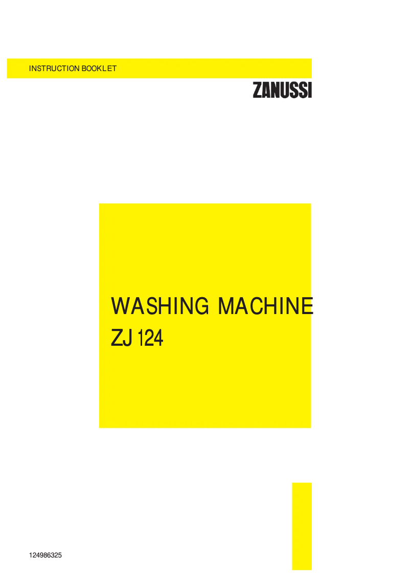 Página 1 del manual Manual de usuario Zanussi ZJ 124