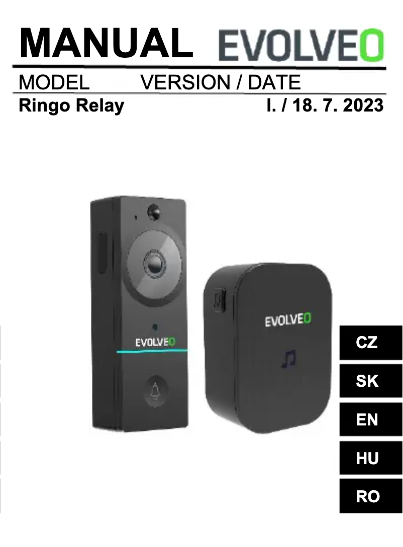 Página 1 del manual Manual de usuario Evolveo Ringo Relay