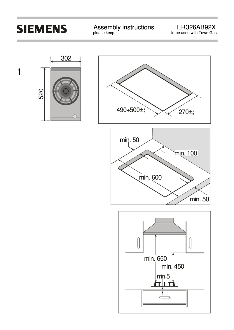 Imagen de la primera página del manual del dispositivo ER326AB92X
