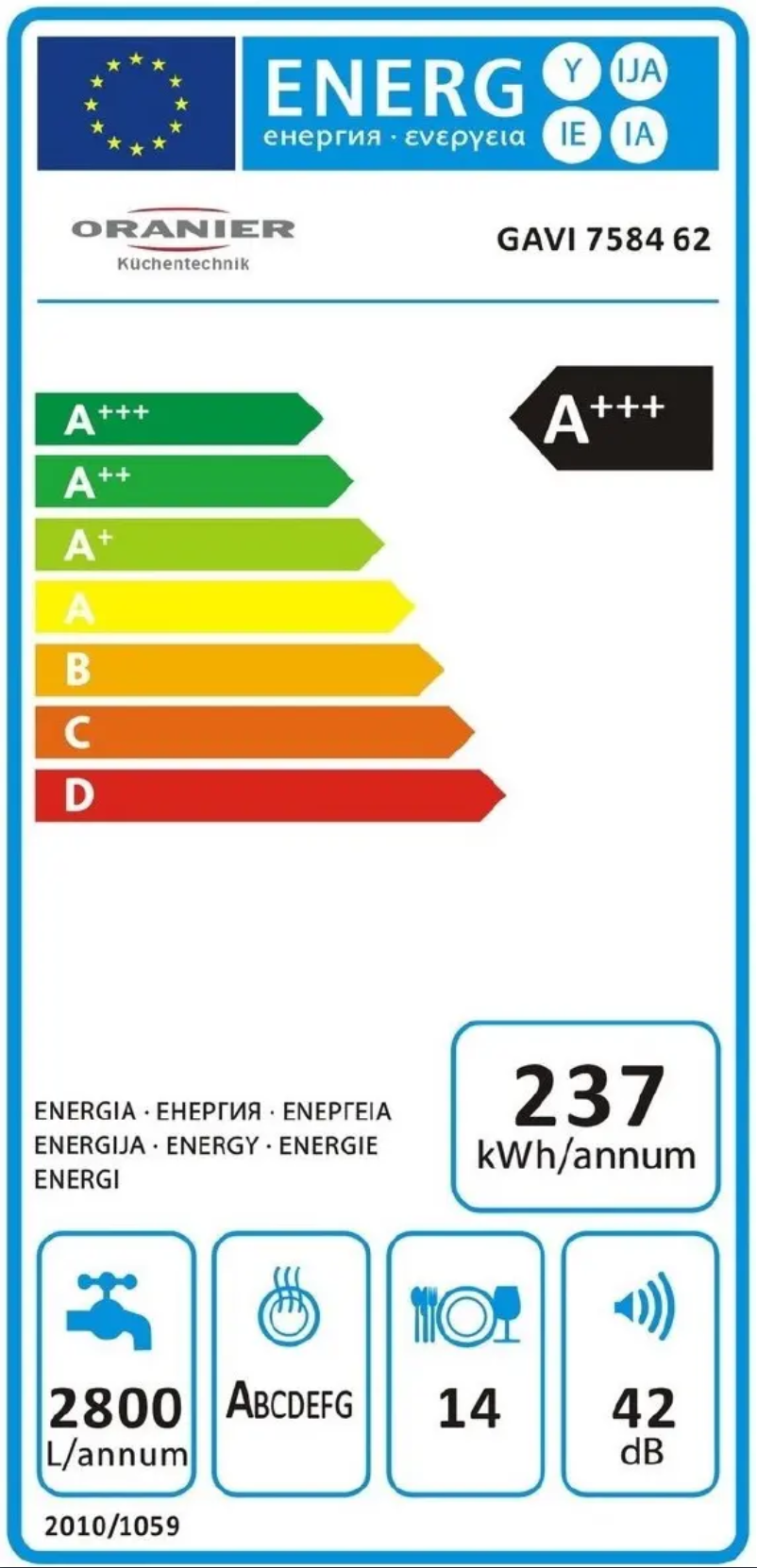 Página 1 del manual Manual de usuario Oranier GAVI 7584