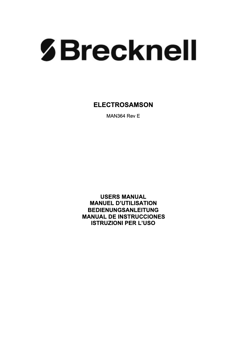 Imagen de la primera página del manual del dispositivo ElectroSamson