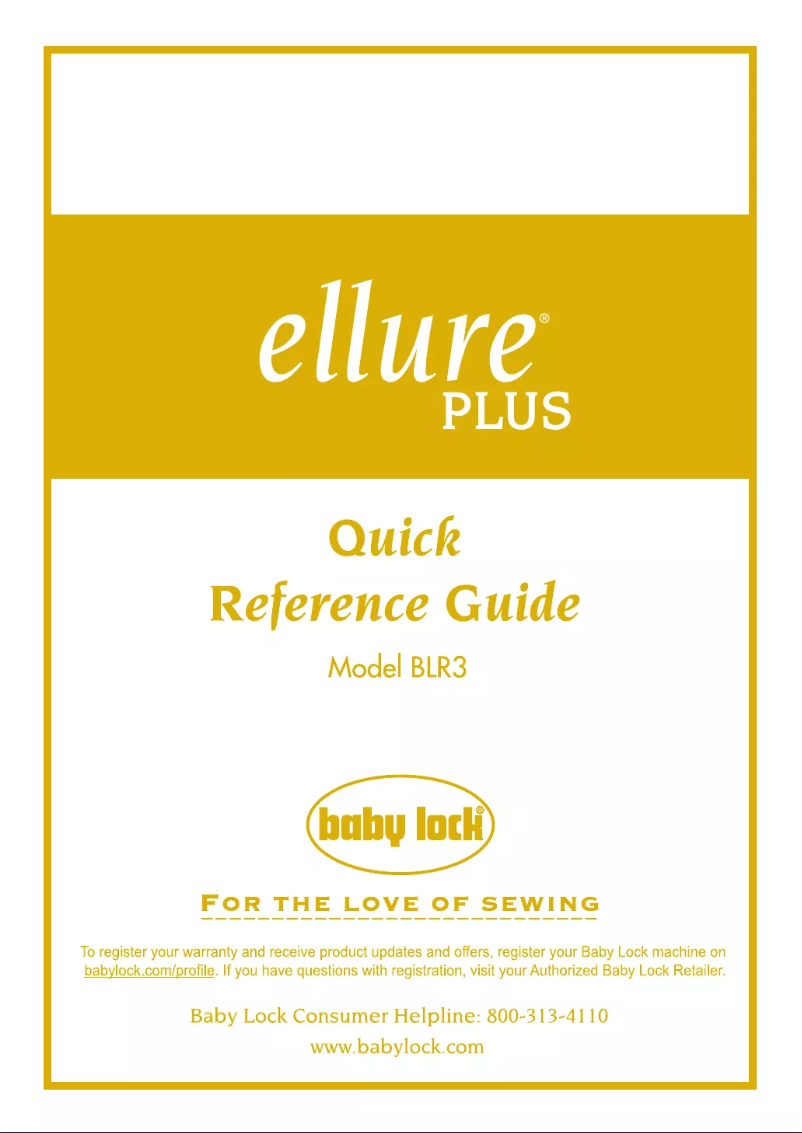 Página 1 del manual Manual de usuario Baby Lock Ellure Plus