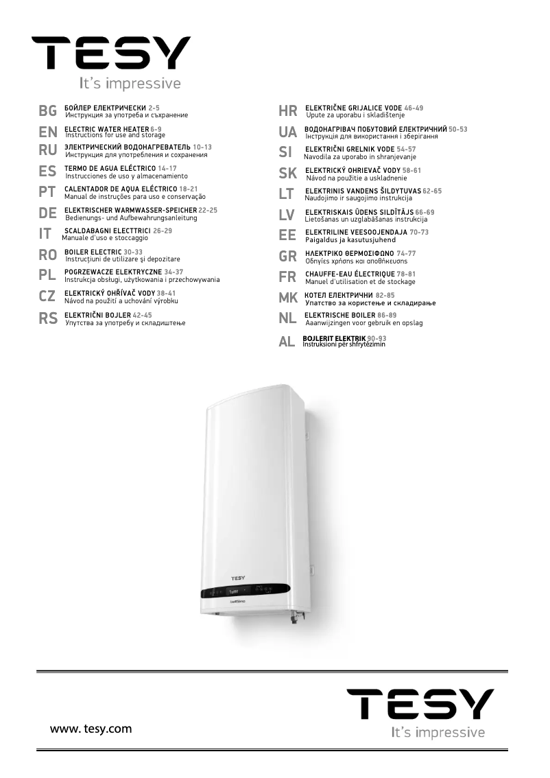 Imagen de la primera página del manual del dispositivo BelliSlimo Cloud 50